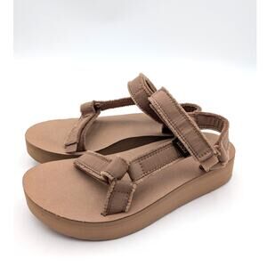 Teva Flatform Universal Sandals Women's Hook & Loop Sand Dune Size US6 EU37
